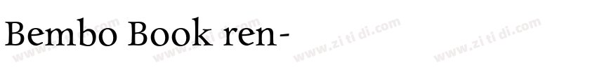 Bembo Book ren字体转换
